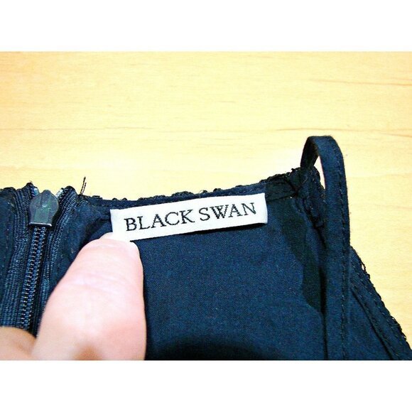 Urban Outfitters Black Swan Lace Eyelet Crochet Halter Dress Navy Blue Size S/M - Picture 6 of 12